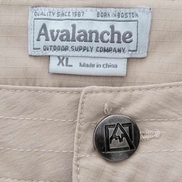 Avalanche Khaki Hiking Utility Lightweight Wrinkle Resistant Pants Size XL - Picture 5 of 10